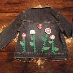 🌺Girls up-cycled Denim Jean Jacket 8